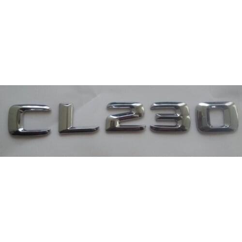Chrome 3D ABS Plastic Car Trunk Rear Letters Words Badge Emblem Decal Sticker for Mercedes Benz CL Class CL230