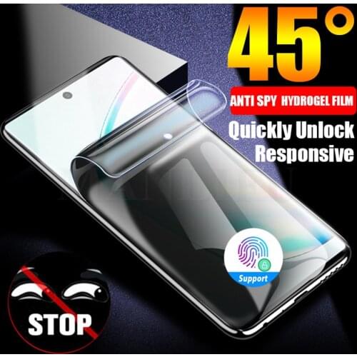 3D Curved Anti Spy Hydrogel Film For Samsung Galaxy Note 20 Ultra S20+ S20 Note 10 9 8 S10 S9 Plus Full Privacy Screen Protector