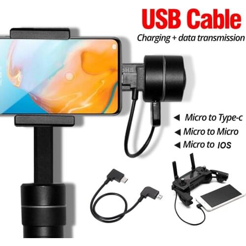 Data Cable For DJI Spark MAVIC Pro/Air Control Micro USB to Type C / Micro USB Adapter Cord for IPhone Smartphone for iPad Pad