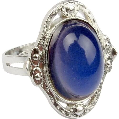 Vintage Style Retro Gypsy Boho Color Changing Mood Ring Band Ring Emotion Feeling
