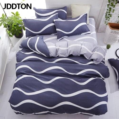JDDTON 2020 Fashion Bedding Sets Purple Ocean Bed Linen Duvet Cover Pastoral Set AB Side Bed Sheet Set Pillowcase Cover BE089