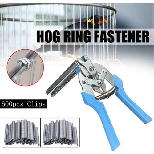 Fastening Clamp Steel 600pcs Nails Animal Cages Rabbit Fastening Installation Quail Birds Clamp Caged Poultry Screw O9E4