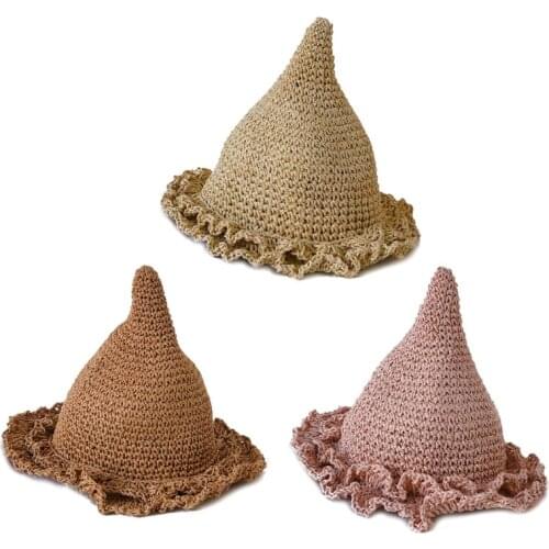 Summer Children Straw Hat Tide Solid Color Fashion Baby Boys Girls Travel Sun Hat Sunscreen Hats