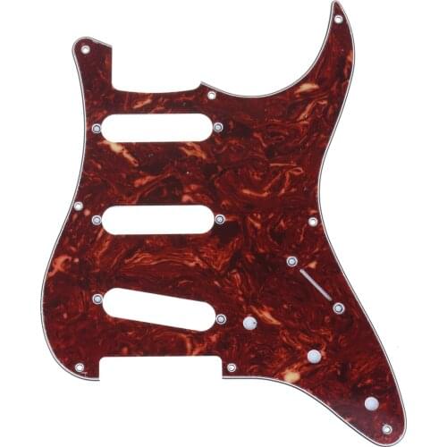 Musiclily Pro 8-Hole Guitar Strat Pickguard for JPN Fender Japan 57 Vintage Style Stratocaster, 4Ply Vintage Tortoise