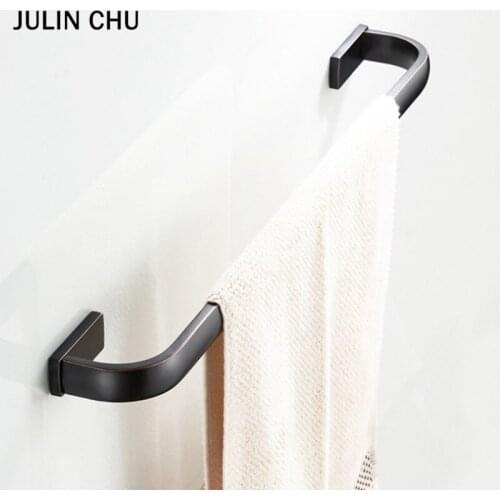 Black Bathroom Towel Antique Brass Wall Mounted Bath Shelf Rack Bathtowel Bar Clothes Hang Kitchen Bathroom Towels Holder 57 cm