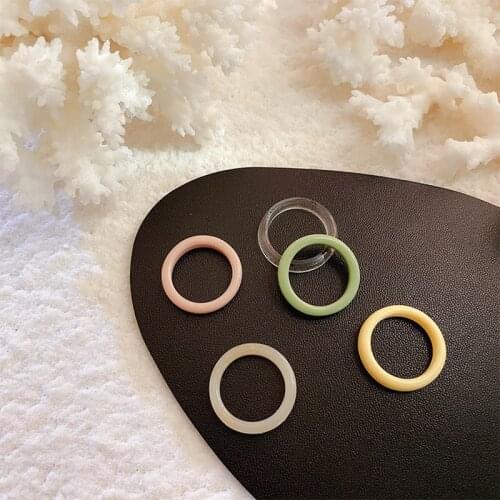 2020 New Spring Vintage Simple Resin Ring Ins Candy Color Fashion Acrylic Finger Rings For Girl Party Birthday Jewelry Gift