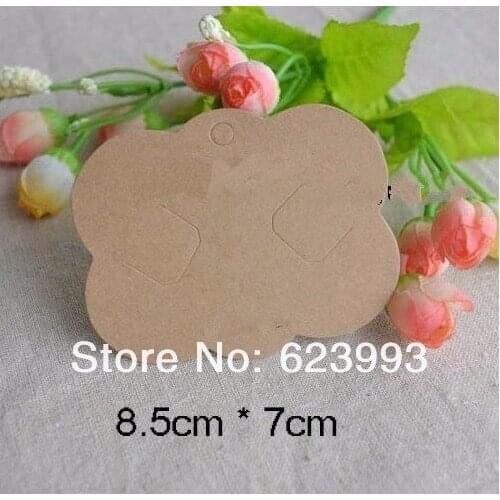 Wholesale 500pcs/Lot 3.5'' blank display card for hair bows Jewelry hair accessory clip bow packaging free shipping paper card