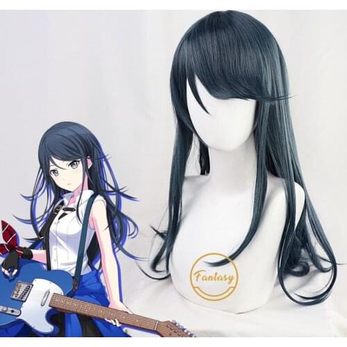 Hoshino Ichika Cosplay Wig Long Blue Curly Wavy Synthetic Hair Role Play +Free Wig Cap