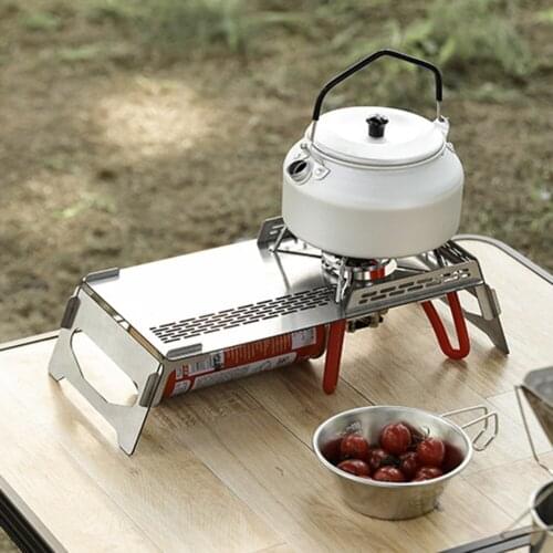 Portable Camping Picnic Burner Stand BBQ Table Heat Insulation Gas Stove Stand Folding Desk Outdoor Stove Accessories NEW
