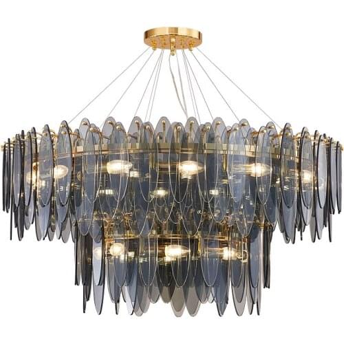 Postmodern Stainless Steel Designer Round LED lights Chandelier Lighting Lustre Suspension Luminaire Lampen For Dinning Room