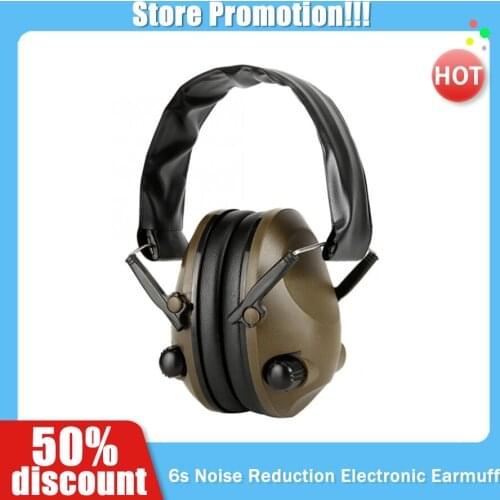 Sale Anti-Noise Tactical Headset TAC 6S Foldable Shooting Earmuff Soft Padded Electronic Protective Headphones For Sport Hunting