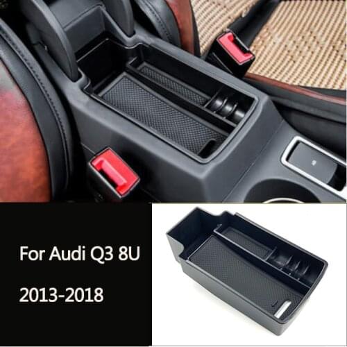 1pc Car Styling Accessories Central Armrest Storage Box For Audi A3 A4 A5 S3 S4 S5 Q2 Q3 Q5 B9 2008-2015 2016 2017 2018 2019