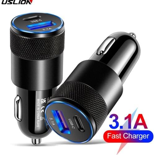 18W 3.1A Car Charger Dual USB Fast Charging QC Phone Charger Adapter For iPhone 11 Pro Max 6 7 8 Plus Xiaomi Redmi Huawei