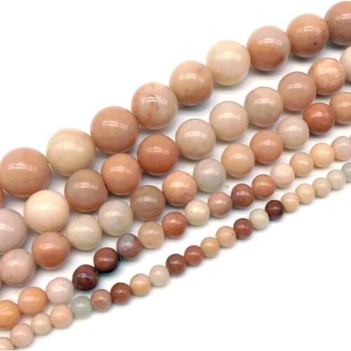 Natural Stone Bead Pink Aventurine Round Smooth Spacer 4 6 8 10 12 mm 15 inch DIY Jewelry Making Supplies