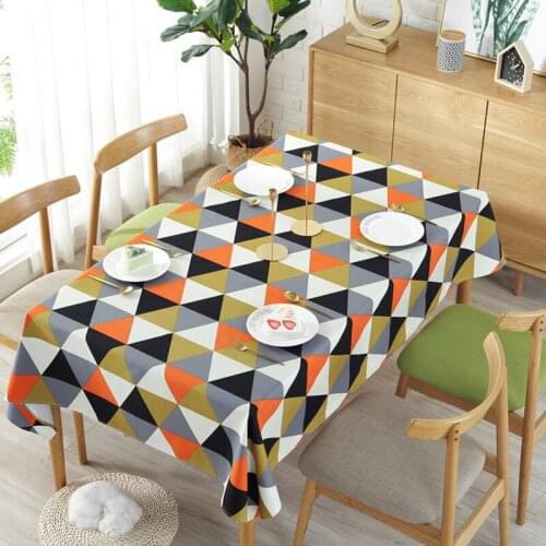Bohemia Geometric Tablecloth Thicken Cotton Home Decorative Desk Cover Beach Party Decor Hawaiian Beach Tablecloth Fabric Craft