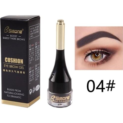 Eyebrow Makeup Tattoo Cream Natural Waterproof Enhancer Air Cushion Eyebrow Cream Lasting Make up Enhancer Gel With Brush TSLM1