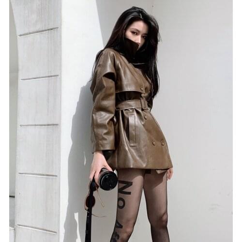 LLLmwybiao Womens Winter Leather Jackets