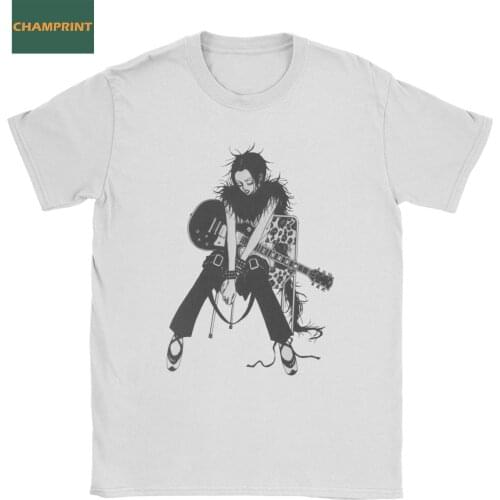 NANA Osaki Manga T Shirt Men 100% Cotton Casual T-Shirts Round Neck Anime Tee Shirt Short Sleeve Tops Plus Size