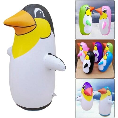 Outdoor Fun And Sports 36cm Inflatable Penguin Toys Soft Plastic Tumbler Inflatable Penguin For Children Play