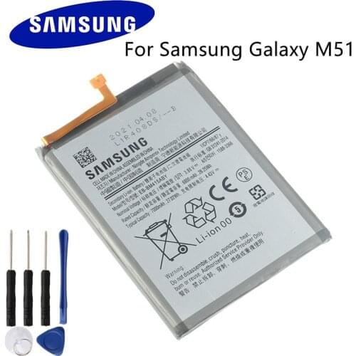 Original Battery For Samsung Galaxy M51 EB-BM415ABY For Samsung Galaxy M51 6800 mAh