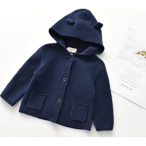 Autumn Winter Baby Boys Girls Sweaters Kids Coat Warm Toddler Boys Knitted Sweater Girls Pullover 1-5 Yrs Boys Girls Clothes