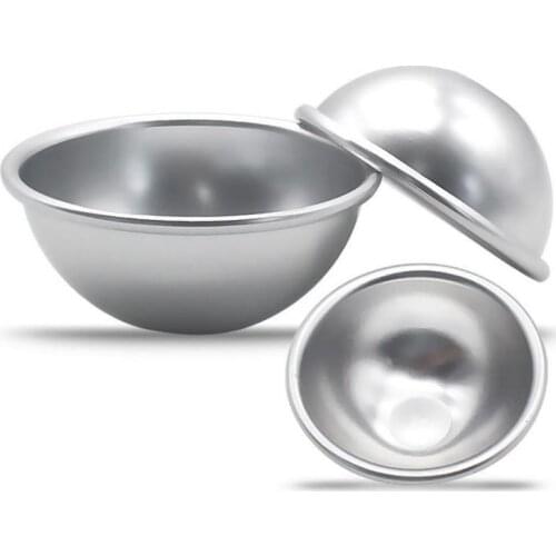 Half Round 3D Molds Aluminum Sphere Bath Bomb Cake Pan Tin Baking Pastry Ball Mold 6 Size Can Choose SN699