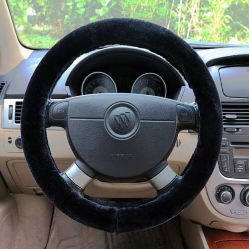 QFHETJIE Winter Plush Car Steering Wheel Cover, Economical, Non-slip, Fashionable, Soft, High-quality Accessories