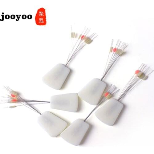 10pcs/set Fishing Float Rubber Stopper Space Beans Olive Cylindrical Fishing Float Bobber Outdoor Fishing Accessories White