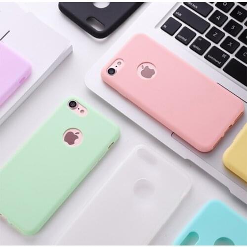 Silicone Solid Color Case for iPhone 6 6S 7 8 Plus SE 2020 XS 11 12 Pro XR X XS Max 12 mini Soft Cover candy Phone Cases