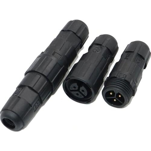M16 Electrical Cable Wire Gland Sleeve Connector 3pin Male&Female Plug And Socket Screw Quick Wiring Waterproof Connectors