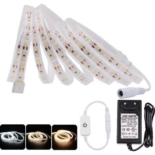 Dimmable LED Strip Light DC 12V 24V 2835 SMD 120Leds/m IP67 Waterproof LED Ribbon Flexible LED Tape Rope Light 3000K 4000K 6000K