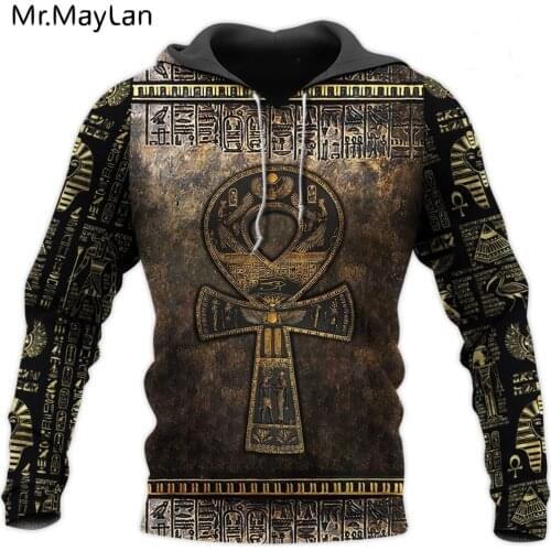 Custom Ancient Ankh Egypt And Symbols Men hoodies 3D Printed Jacket Men/Women Casual Retro Streetwear Sweatshirt sudadera hombre
