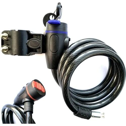 Universal Anti-Theft Bike Bicycle Lock Stainless Steel Cable Coil for Castle Motorcycle Cycle MTB Bike Security Lock