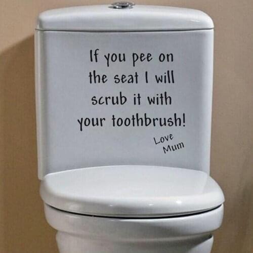 IF YOU PEE ON THE SEAT Vinyl Toilet Lid Bathroom Toilet Living Room Home Decor Decal Poster Background Toilet Deodorant Stickers