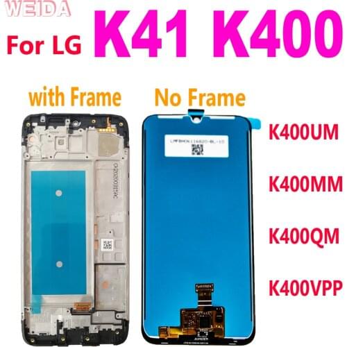 AAA+ LCD For LG K41 LCD Display Touch Screen Sensor Digitizer Assembly With Frame for LG K41 K400 LCD Replacement K400UM K400MM