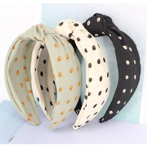 1pcs 2018 Sweet Irregular Dots Hairbands for Women Korean Hair Accessories Eelegant Top Knot Chiffon Headbands for Girls