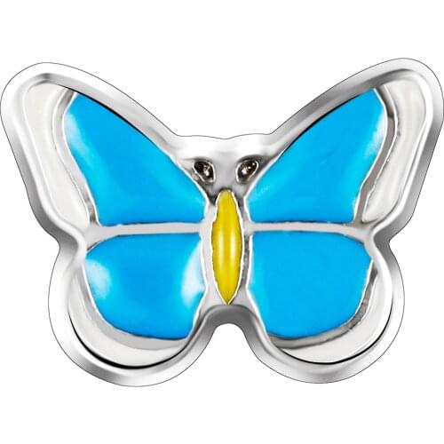 10pcs Blue Butterfly Custom Floating Charms For Glass Locket