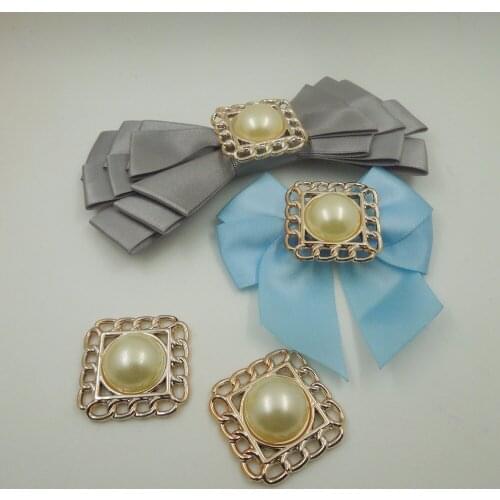 32mm,Hole Size 5mm,15pcs glue on uv plated rose gold no fade ribbon buckles acessories Ribbon Slider Headband Hair Clip DIY