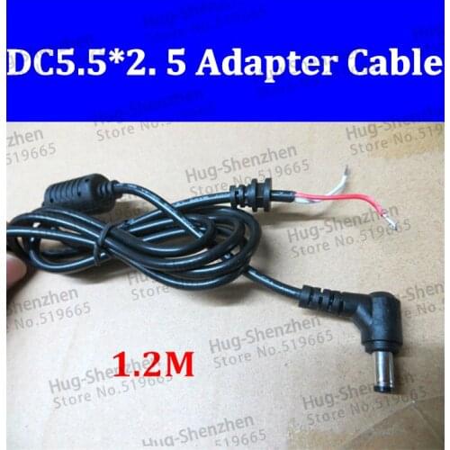 5PCS 1.2m DC 5.5 x 2.5 5.5*2.5mm Power Supply Plug Connector With Cord / Cable For Toshiba Asus Lenovo Laptop Adapter