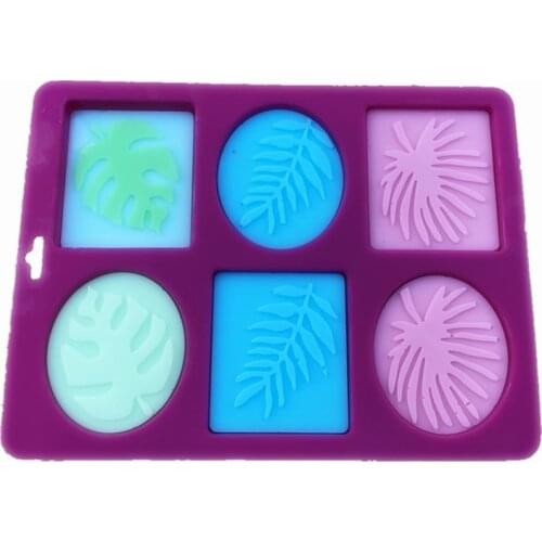 6 Forms Oval Rectangle Silicone Soap Mold For Soap Making 3D DIY Soap Mould Handmade Craft Flowers Bathroom Kitchen Soap Mold