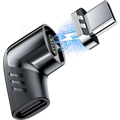 90 Degree USB C Cable Adapter 100W Fast Charging Magnetic Cable Connector For Ipad 2019 Samsung Xiaomi 9 10 Type C Cable Adapter