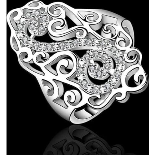 Free Shipping!!Wholesale silver plated Ring,Fashion Jewelry New Design Finger Ring For Lady SMTR579