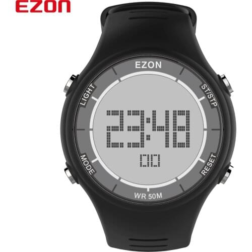 EZON Fashion Brand L008C11 Men Women Sports Watches Leisure Ultra-Thin Digital 50M Waterproof Alarm Stopwatch Wristwatches