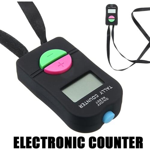 1pcs Digital Tally Counter Black ABS LCD Electronic Digit Manual Clicker Sport Golf Gym Tool