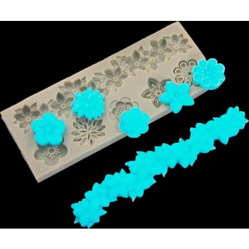 Flowers A Variety of Fondant Silicone Mold DIY Cake Circumference Mold Soft Candy Mold