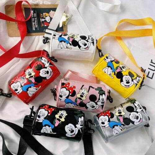 Disney mickey mouse Childrens messenger bag cartoon bucket bag girl shoulder bag sports small bag cute shoulder bag coin bag
