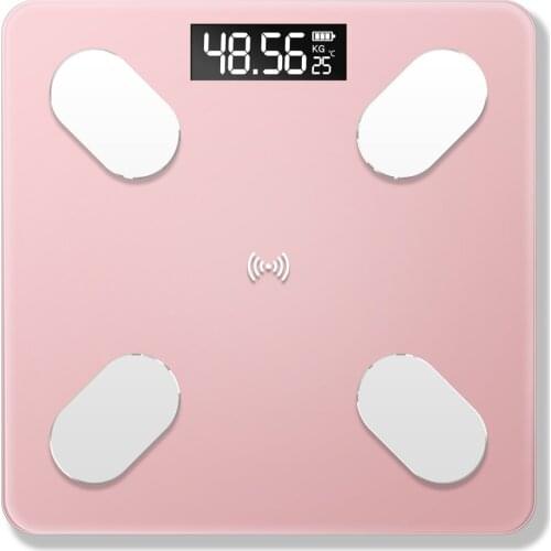 Intelligent BT Digital Body Fat Electronic Measuring Weight Rechargeable With 59 Item Data BT Voice Broadcast With LCD Display