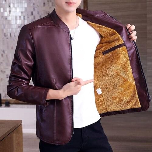 Leather Jacket Men Plus Velvet Winter New Parka Coat Collar Collar Slim Fleece Fur Jacket Casual Windproof Waterproof Jacket 5XL
