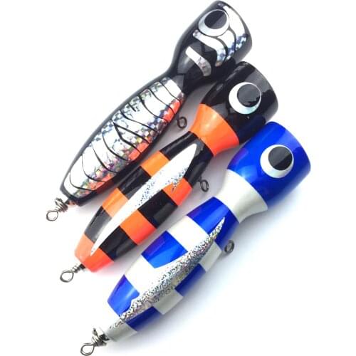 NooNRoo Popper Wood Fishing Lure Saltwater lure 120g Wooden Bait