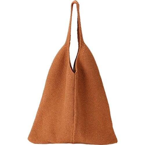 2018 Autumn New Women Knitted Handbag INS Popular Female Vintage Large Straw Bags Travel Ladies Casual Woven Shoulder Bag SS3401